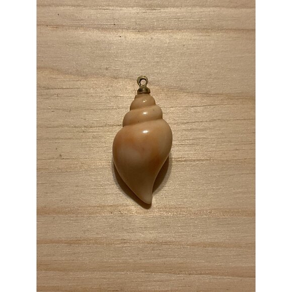 Natural Conch Shell Pendant With Metal Loop - Charm or Pendant Unique Beach Styl - Picture 1 of 3